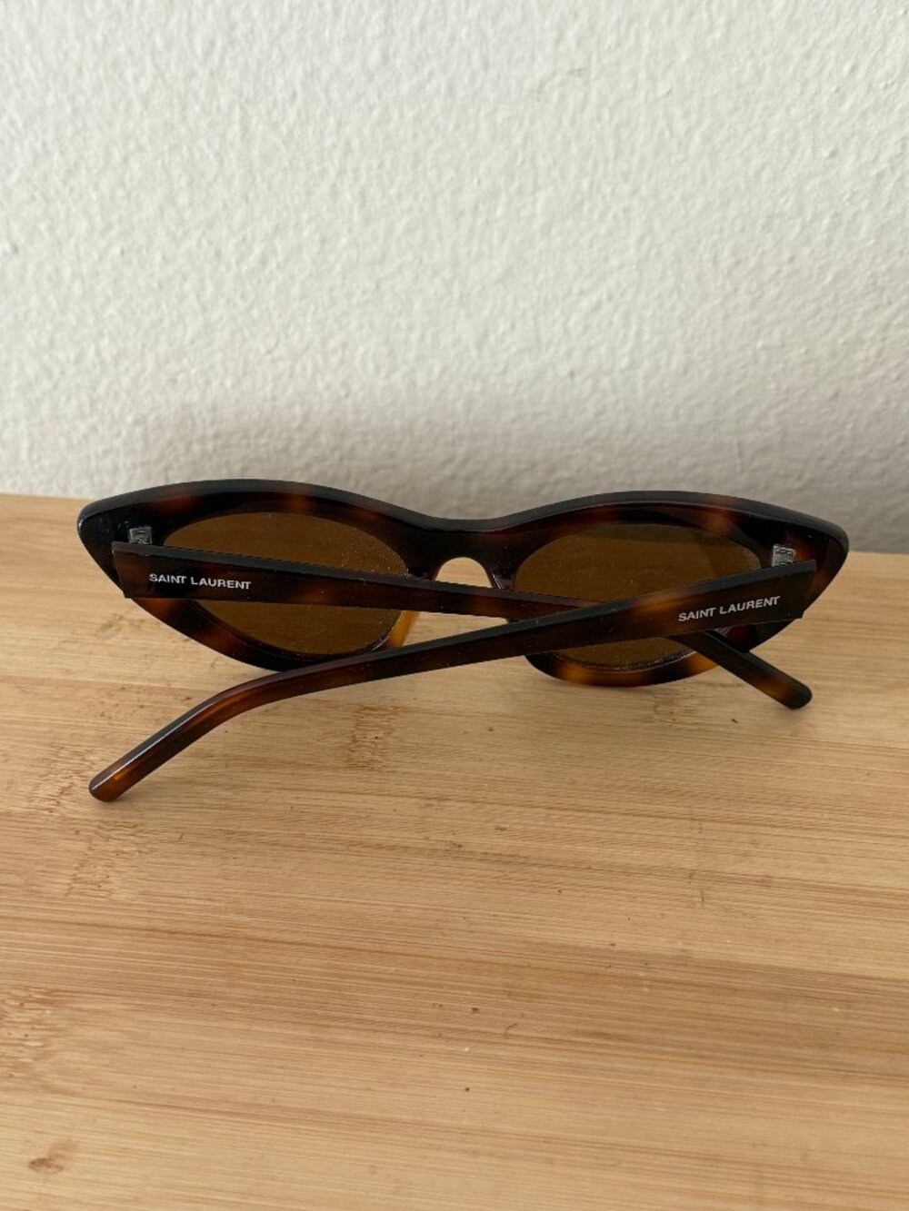 YSL Saint Laurent Cat Eye Tortoise Shell Sunglasses